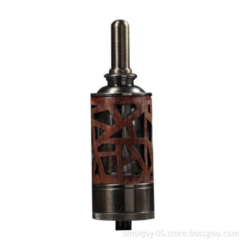 Smokjoy RBA atomizer, n fire la3/n fire la4 glass tank, with wood and brass material